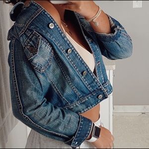 vintage cropped jean jacket